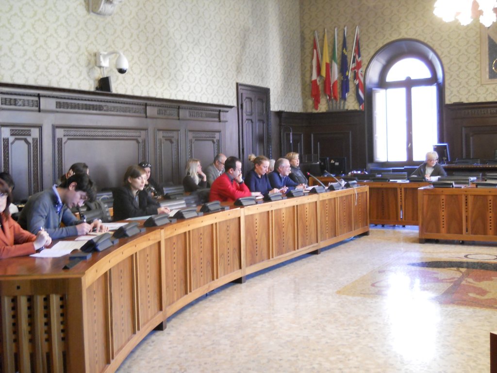 Un monento della conferenza stampa