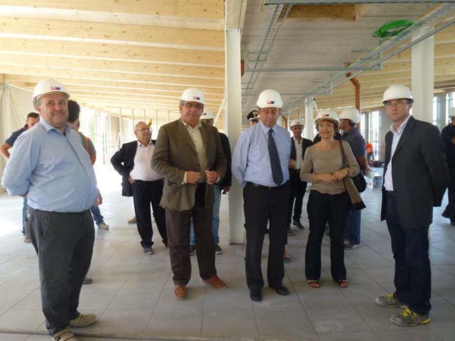 Il Ministro Profumo in visita al cantiere di Finale Emilia