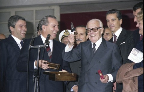 ottobre1984, il Presidente Pertini in visita in Cmc
