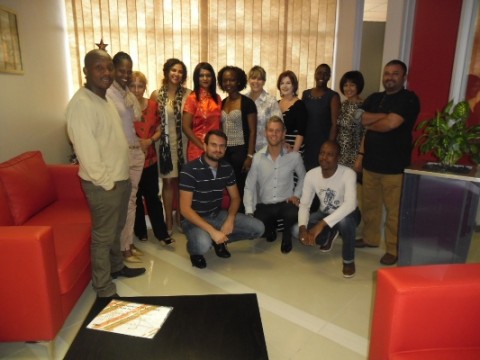 Da sinistra a destra: Mduduzi Dlozi, Brenda Khumalo, Cinzia Bordino, Sharita Chetty, Ana Manhica, Julia De Franca, Bianca Becker, Mankobo Letsie, Sonya Langeveld, Amber Riaz Butt, Andrea Ninios, Jacques Steinman,Bhekimuzi Fakude.